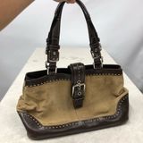 Vintage Coach purse satchel Suede w/Leather trim handbag Photo 0