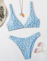 SheIn Blue Floral Bikini Photo 0