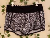 Lululemon Black & White Speed Shorts Photo 0