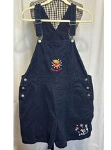 Vintage 90's Disney Winnie the Pooh Navy short overalls Size XL 100% cotton Photo 0