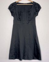 The Limited Empire Waist Pleated Scoop Collar Little Black Dress Photo 0