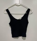 Black ribbed crop top #croptop Photo 0