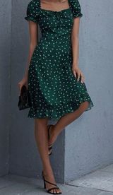 Floral Ruffle Hem Dress Multi Size M Photo 0