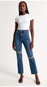 Abercrombie & Fitch Ankle Straight Ultra High Rise Jeans Sz 31 Photo 0