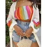 NWT Show Me Your Mumu Teeny Tube Top Getaway Stripe Size Medium Photo 0