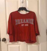 Dreamer Cropped Tee Red Size XXL Photo 0