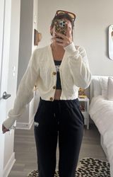 Cropped Knit Cardigan Photo 0