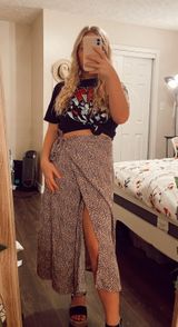 Cheetah Print Skirt Multi Size M Photo 0