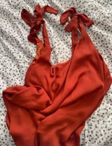 Adrienne Vittadini Burnt Orange Tie Dress Photo 0