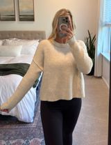 Outfitters Cream Knit Sweater Photo 0