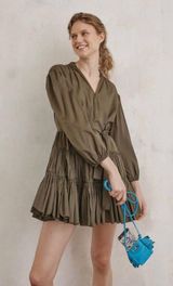 Maje Green Mini Dress Photo 0