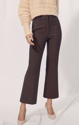 Aritzia Wilfred Baroque Jacquard Texture Cropped Flare Pants | Black/Camel | 4 Photo 0