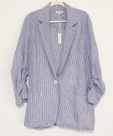 Max Studio striped one button cinched arm blazer, XL, nwt Photo 0