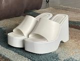 Platform Wedge Sandals White Size 5.5 Photo 0