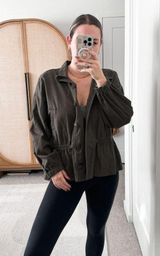 Madewell Highbury Military Jacket in Kale Dark Green  Photo 0
