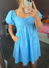 Blue babydoll dress Photo 0