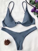 Zaful Sexy Gray Bikini Photo 0