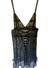 Victoria’s Secret lace Chemise Black with bow detail Photo 0