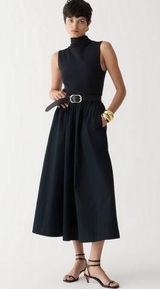 J.Crew Fitted knit mockneck dress with poplin skirt Photo 0