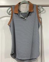 Peter millar women’s opal sleeveless stretch polo golf shirt medium Photo 0