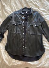 Black Leather Shacket Photo 0