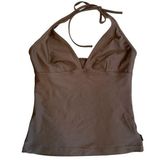 Seafolly Halter Tankini Top Brown Photo 0