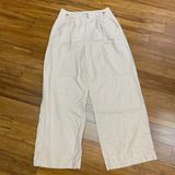 Madewell Harlow Wide Leg Pants Womens 00 Petite Beige Pleated High Waist Khaki Photo 0