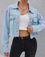 Cropped Jean Jacket Size XS Photo 0