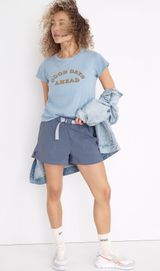 Madewell MWL Women’s Hiking Shorts Size L- Sunfaded Indigo Photo 0
