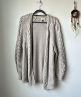 Universal Thread Universal Threads Beige Knitted Chunky Open Cardigan Photo 0