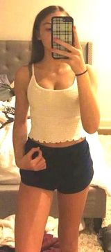 Hollister White Roushed Tank Top Photo 0