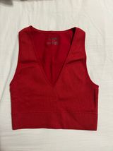 Garage Red V Neck Tank Top Photo 0