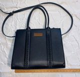 Wrangler Women's Black Purse 14 inch Large Tote Handbag Top Handle Leather Photo 0