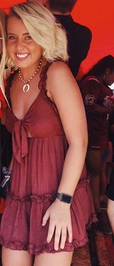 Skylar + Madison Garnet Tie Front Dress Photo 0