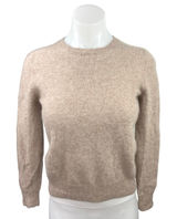 Quince Brown 100% Cashmere Cozy Knit Crew Long Sleeve Pullover Sweater Top Sz S Photo 0