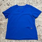 FIGS technical collection scrub top size Large blue Photo 0