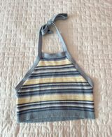 Altar’d State Striped Kristin Halter Top Size Small Photo 0
