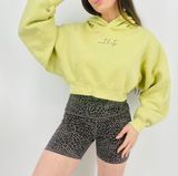 Balance Athletica Yellow vitality affirmation cropped neon hoodie Photo 0