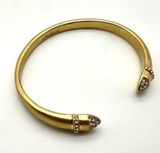 Stella & Dot Ansley Cuff Bracelet Pave Crystal Rhinestones Gold Open Cocktail Photo 0