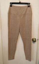 Lysse Beige suede Leggings size Small Photo 0