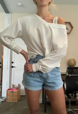 V neck Sweater White Photo 0