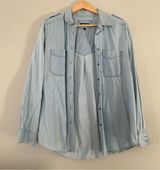 Express Light Wash Lightweight Denim Jacket Casual Blue Streetwear Large Photo 0