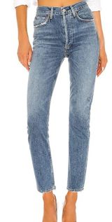 AGOLDE Riley High Rise Straight Crop Jean Frequency Photo 0