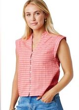 Carve Designs  Reagan peach stripe top nwt Medium Photo 0