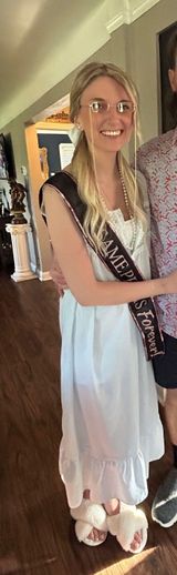 Vintage Night Gown Blue Size L Photo 0