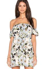 J.O.A. Los Angeles Floral Off the Shoulder Mini Dress Photo 0