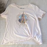 Disney 50th anniversary baby pink woman graphic tee shirt top cotton L Photo 0