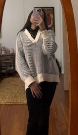 Aerie Oversized Striped Sweater Photo 0