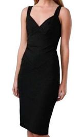 Diane Von Furstenberg  Benny Mini Dress Bandage Bodycon Sweetheart Black size 4 Photo 0