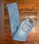 Big Star Sweet Boot Jeans 24L Ultralow Rise Distressed Wash Photo 0